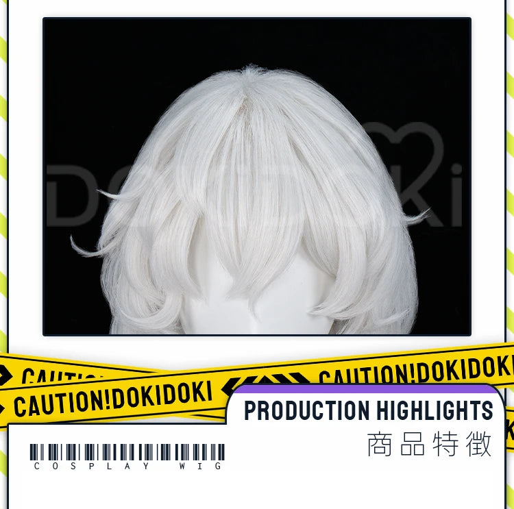 Charlotte Wiltshire Wig Game Hello Charlotte DokiDoki Women 70cm White Long Wig Charlotte Cosplay Free Cap