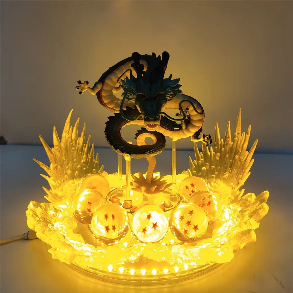 Anime Dragon Ball Z Shenlong Action Figure DIY Effection Scene LED Lamp Toys PVC Model Collection Super Saiyan Figura Doll