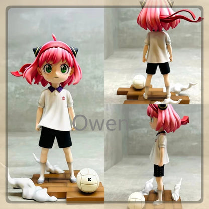 Manga Spy Family Action Figure Sport Student Forger Anya Model Cute Football Figurine Toy PVC Collectible Ornament Birthday Gift