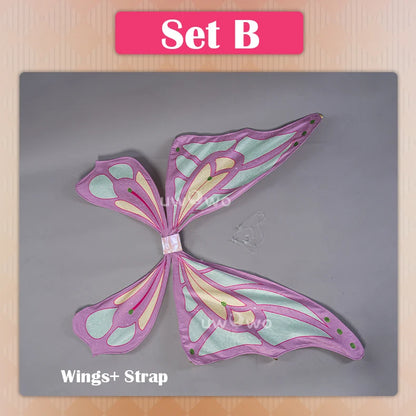IN STOCK UWOWO Bloomm Enchantixx Flora Cosplay Costume Big Fairy Wings Cosplay Outfit Butterfly Fairy Women Wing