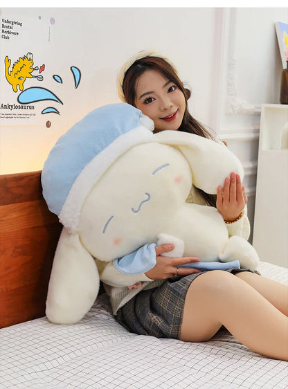 50CM Sanrio Sleeping Cartoon Anime Cinnamoroll Plushies Stuffed Animal Home Decoration Peluche Sleeping Pillow Holiday Gifts