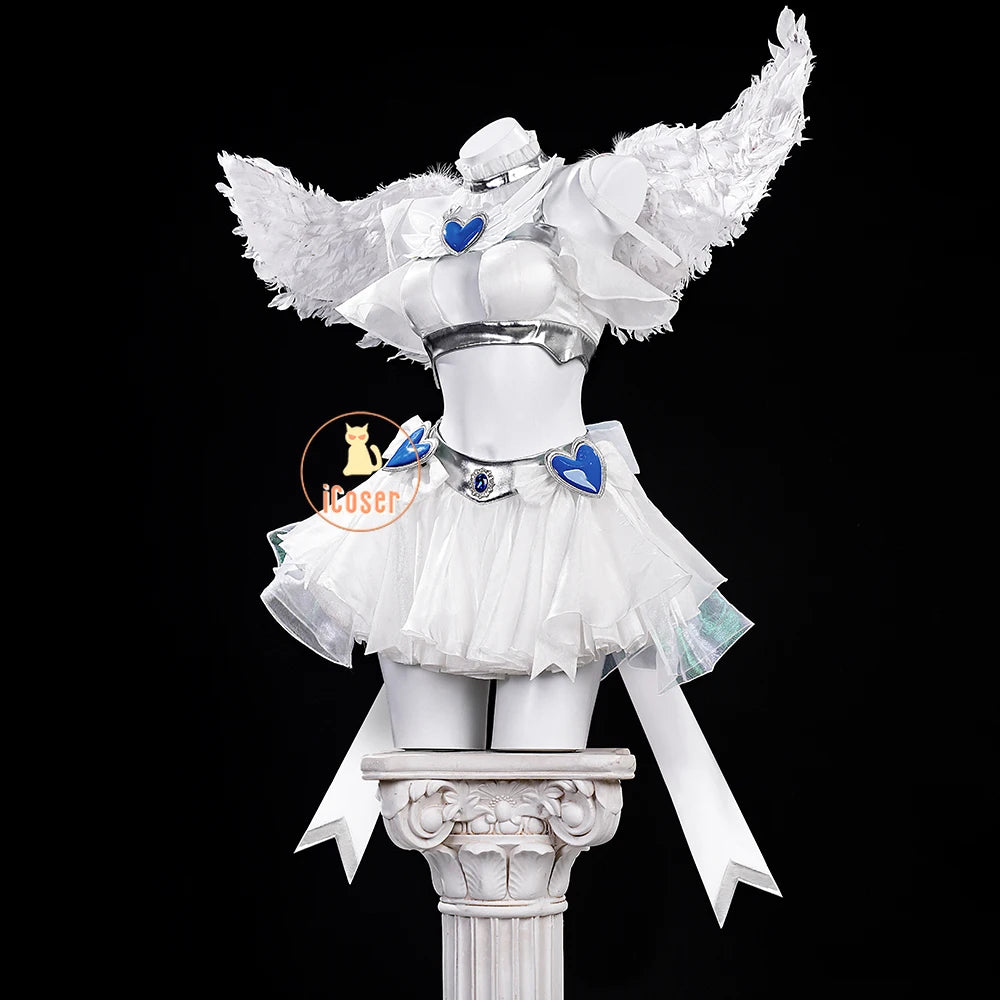 Anime New Panty Stocking with Garterbelt Stockiel Anarchy Stocking Cosplay Costume Angel Skirt Wings Halloween for Women Girls