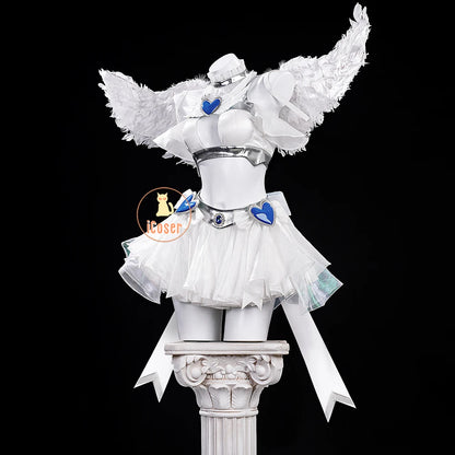 Anime New Panty Stocking with Garterbelt Stockiel Anarchy Stocking Cosplay Costume Angel Skirt Wings Halloween for Women Girls
