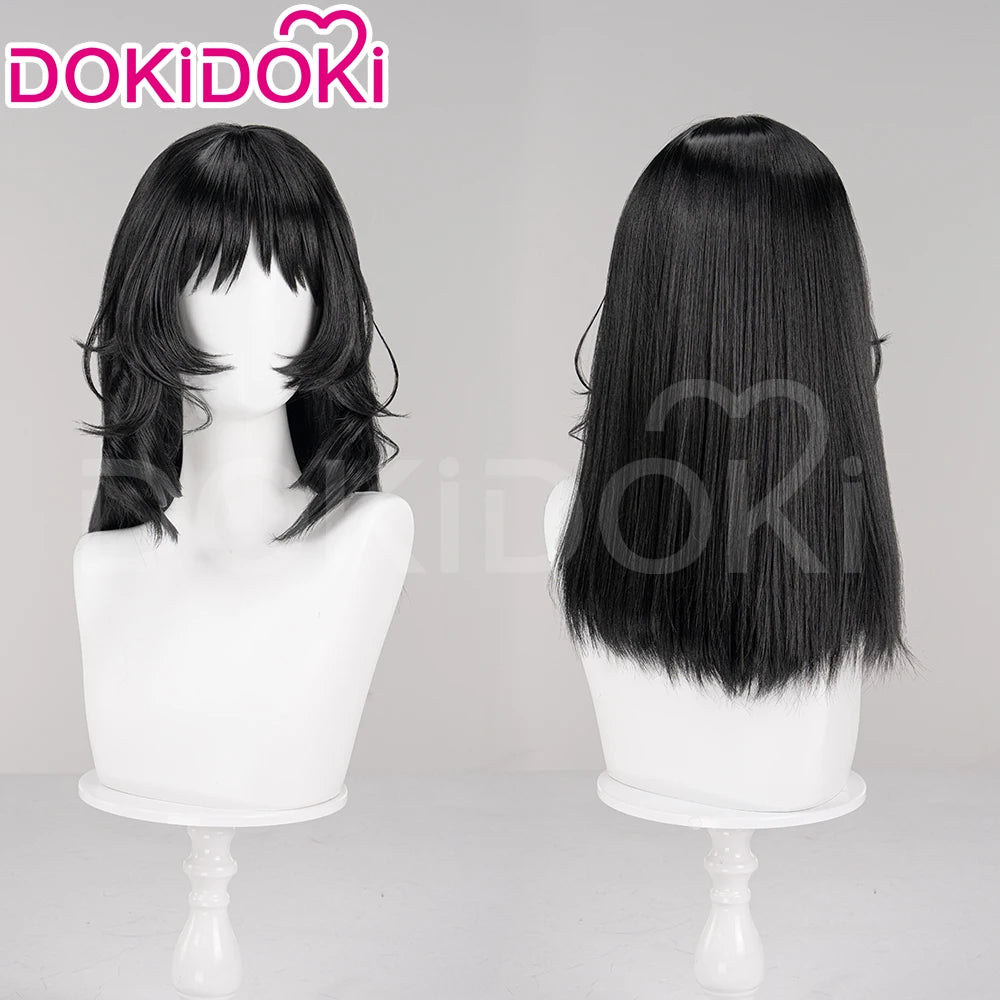 IN STOCK Anya Daisuke Cosplay Wig Game Mouthwashing DokiDoki Women Black Short Hair Anya Halloween Cosplay Free Wig Cap