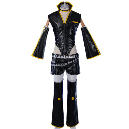 Lenn Cosplay Costume DokiDoki-R Men Black Punk Costume Lenn Cosplay Costume Men Cosplay Black Uniform Male
