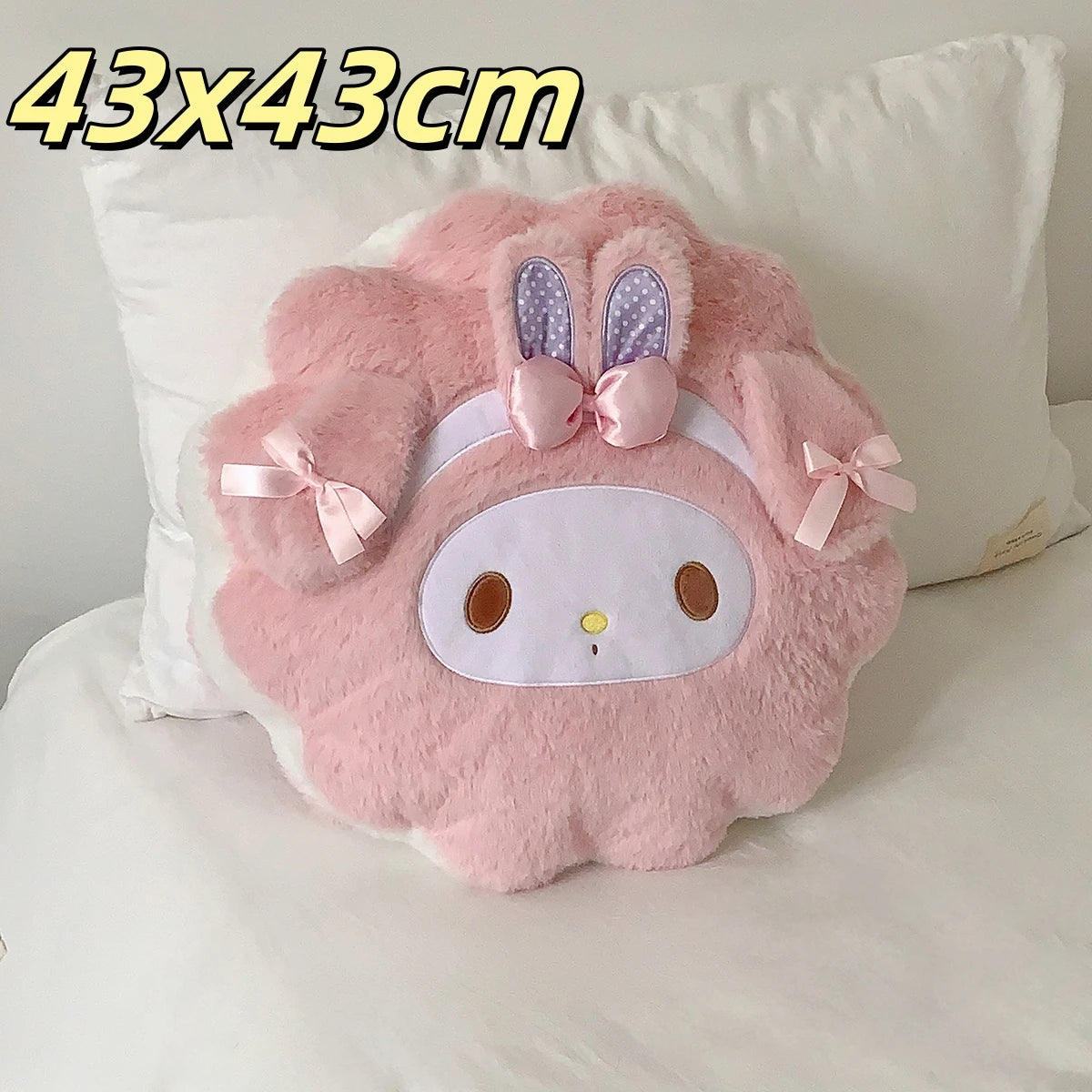 Sanrio Thickened Back Cushion Pink My Melody Throw Pillow Sofa Bed Home Decor Sweet Seat Cushion Floor Gifts Girl