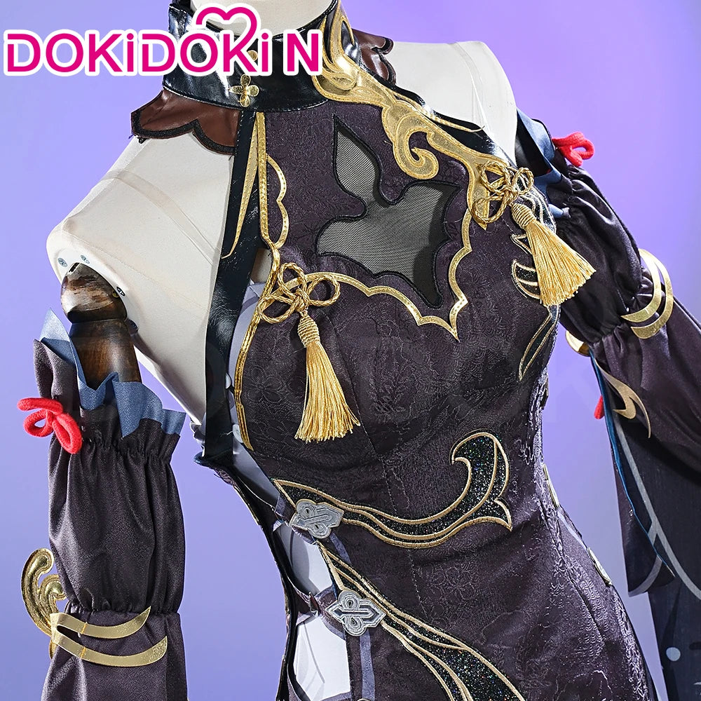 Shenhe Cosplay Costume Game Genshin Impact【XS-3XL】DokiDoki-N Shen He Skin Frostflower Dew Costume Lantern Rite Cosplay Plus Size