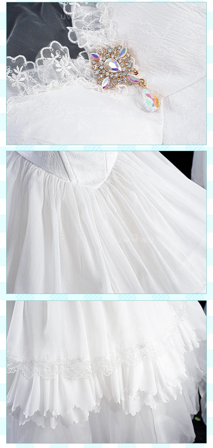 PRE SALE UWOWO Chii Cosplay Anime Chii Wedding Dress Cosplay Costume White Dress Halloween Costume