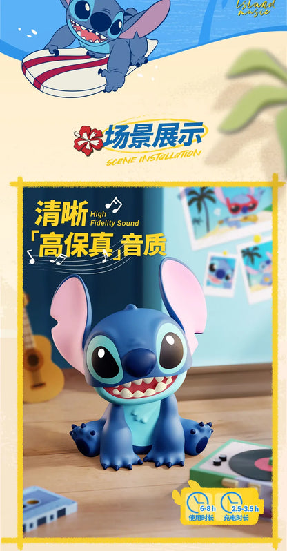 Lilo & Stitch Anime Figure Stitch Sound System Cute Small Bluetooth Speake Collection Model Ornament Toy Birthday Christmas Gift
