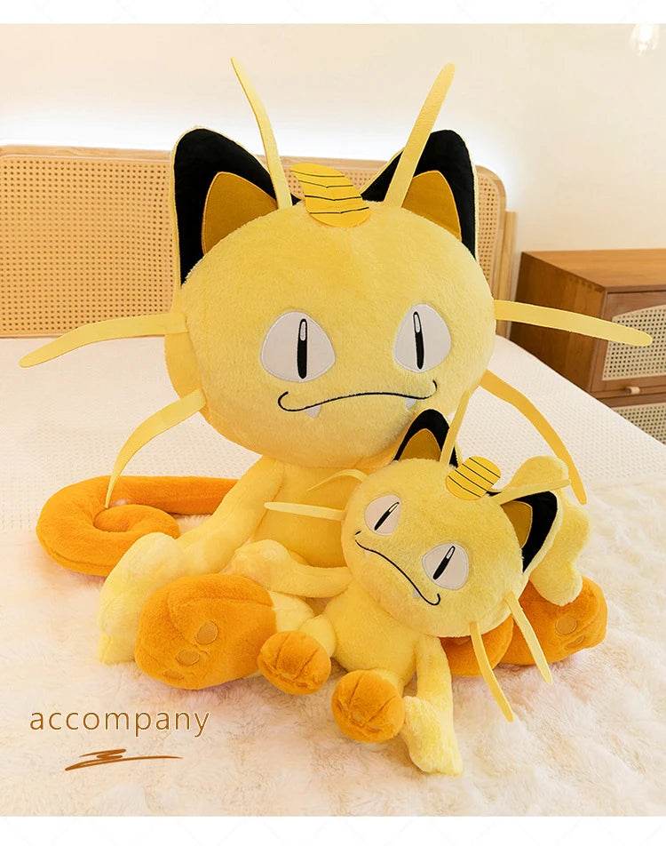 35/70cm Meowth Pokemon Plush Toys Large Anime Doll Cute Pillow Cartoon Giant Pokémon Plushie Stuffed Gift for Kids Christmas