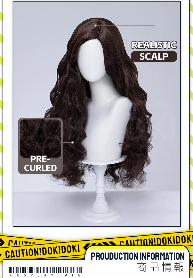 Glinda Elphaba Cosplay Wig Anime Wicked DokiDoki Front Lace Wig Golden Long 60cm Hair Glinda Cosplay Elphaba Hat Free Cap