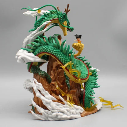 Dragon Ball Z Shenron Anime Figure Goku And Mountain Shenron 20cm Action Figurine Pvc Statue Model Doll Collectible Toys Gifts