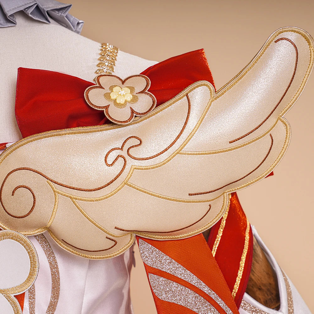 Honkai Star Rail Tribbie Cosplay Costume Wig Dress Uniform Headwear Wings Game Props Halloween Party for Women Girls Carnival
