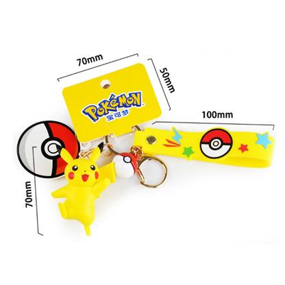 Genuine Pokemon Morpeko Keychain Gengar Meowth Cubone Jigglypuff Mimikyu Anime Action Figure Toy Keyring Fragrance Pendant Gift