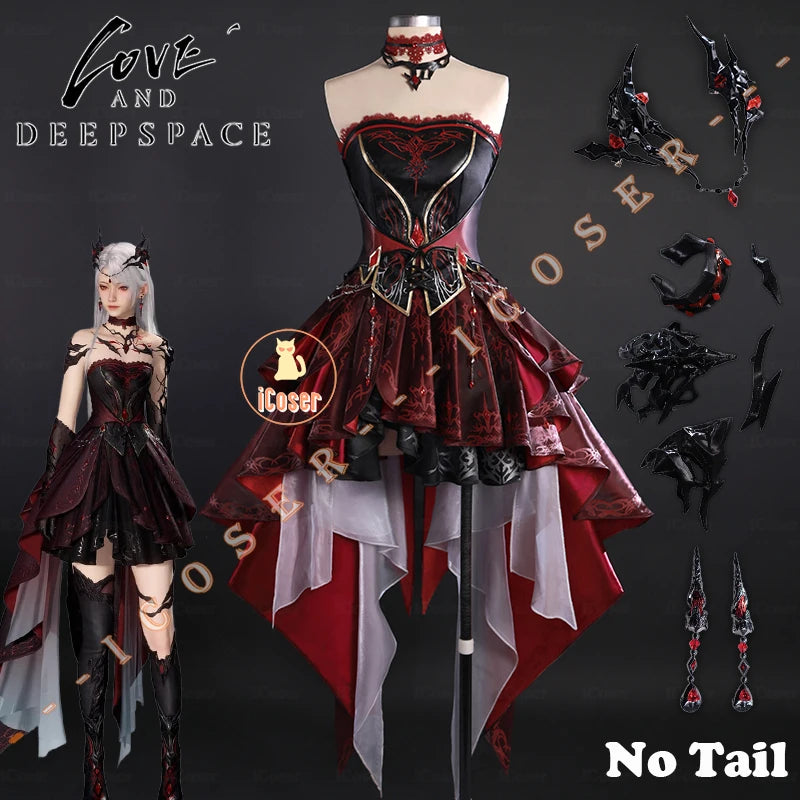iCoser Love and Deepspace Heroines Cosplay Costume Abysm Sovereign Dress New Combat Outfit Hunter Uniform Halloween Women Girls