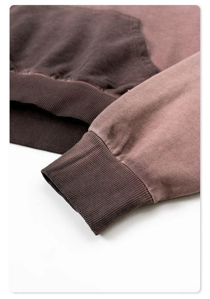 ZODF New Autumn Women Washed Crop Hoodies Female Girls Solid 380gsm Cotton Short Hooded Coats Streetwears HY0942