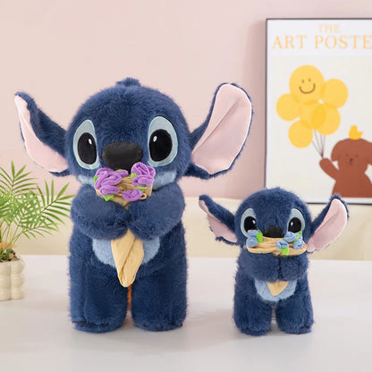 30/45CM Disney Lilo and Stitch Plush Toy Cartoon Anime Stuffed Kawaii Rose Soft Stich Doll Plushie Kids Birthday Xmas Gifts