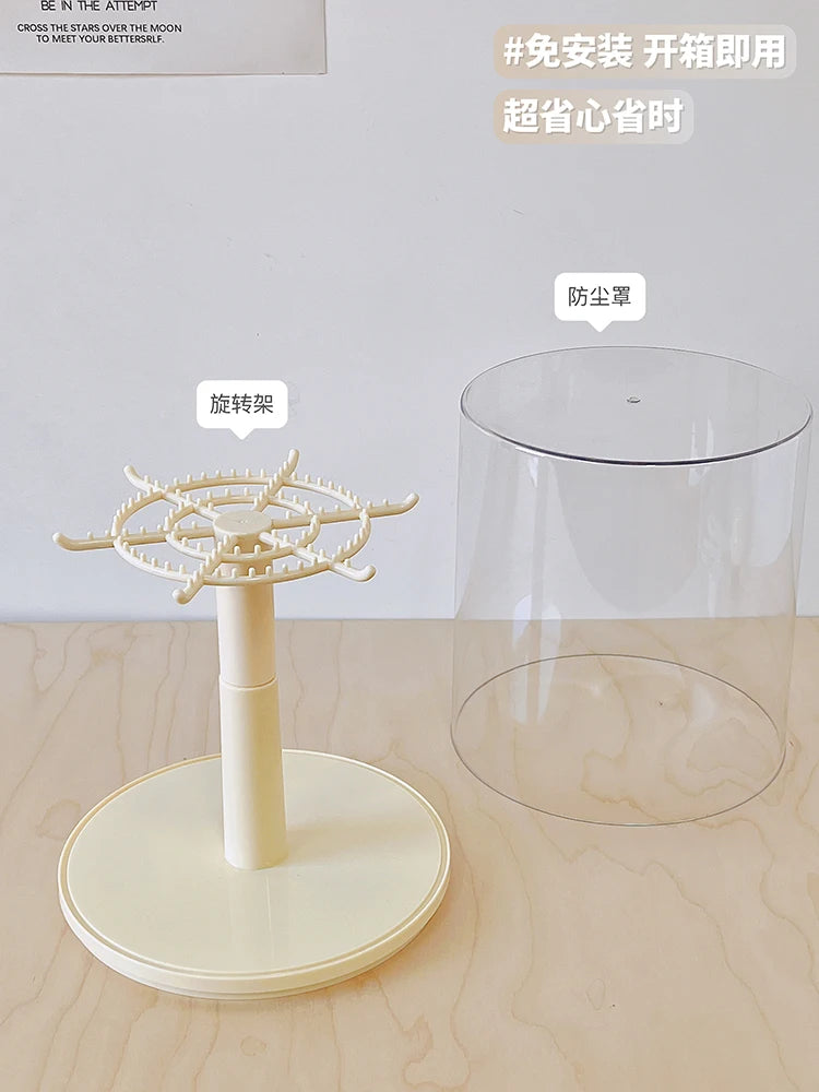 New Labu Pendant Display Box Rotating Transparent Labu Doll Handmade Blind Box Storage Display Stand Decorative Accessories