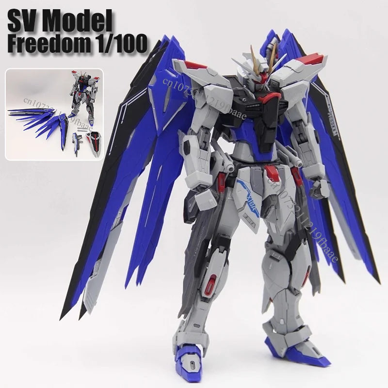 SV Model Freedom MB 1/100 ZGMF-X10A Assembly Model Kit Toys Action Figures Model Kits Robot Plastic Hobby Kids Gift