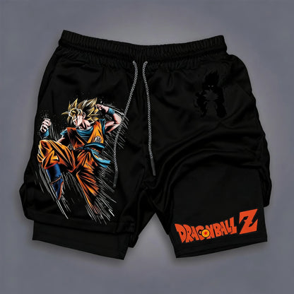 New Anime Dragon Ball Gym Quick Dry Shorts Men Summer Y2k Casual Sports Running Shorts Breathable Mesh Streetwear Fashion Pants