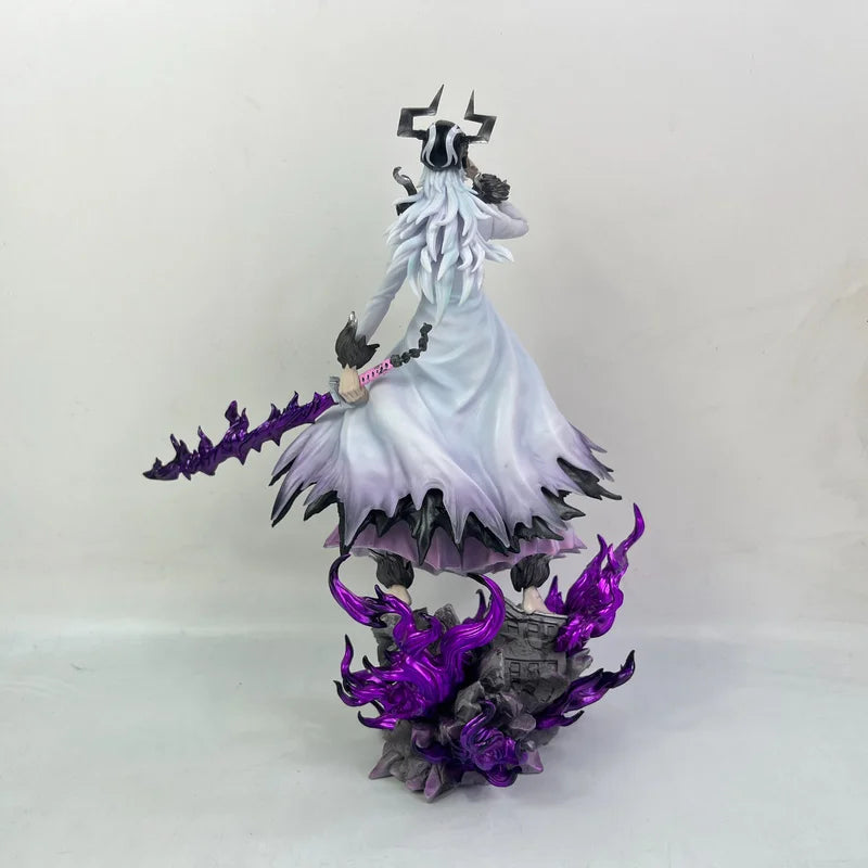 31-33cm Bleach Ichigo Figure Hollow White Horned & Mugetsu Form PVC Anime Peripheral Desktop Decor Collectible Statue Fan Gift