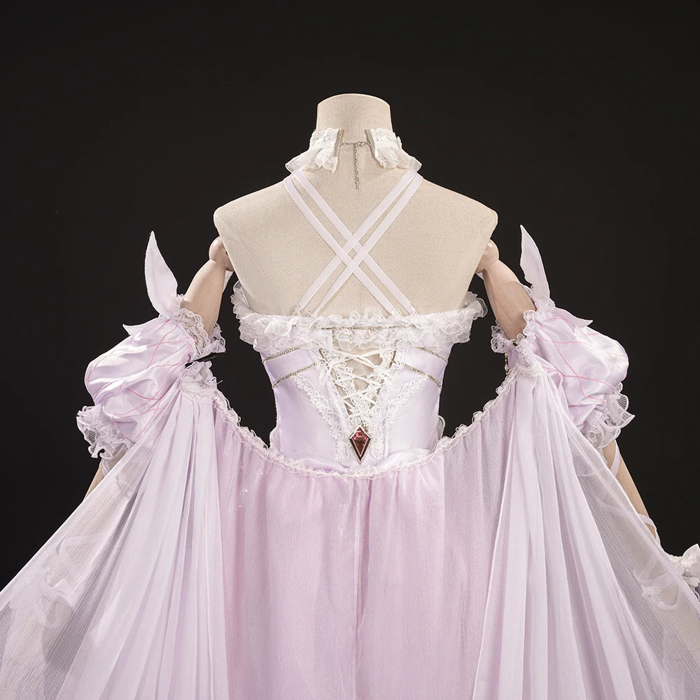 Genshin Impact Columbina Cosplay Costume Wig Dress FES 2026 Skin The Damselette Eleven Fatui Harbingers Halloween for Women Girl