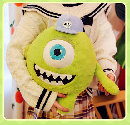 40/60CM Big Size Mike Wazowski Disney Anime Plush Stuffed Doll Kawaii Room Decoration Plushies Pillow Ornaments Holiday Gifts