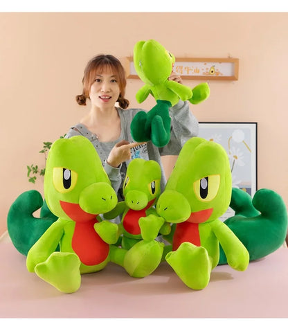 35-60CM Big Size Treecko Plushies Pokemon Anime Cartoon Peluche Kawaii Ornament Comfortable Soft Doll Children's Toy Gifts