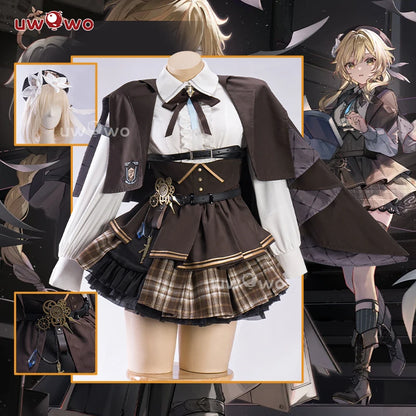 IN STOCK UWOWO Traveler Lumine Cosplay Game Genshin Impact Traveler Lumine Detective Cosplay Costume Halloween Costumes