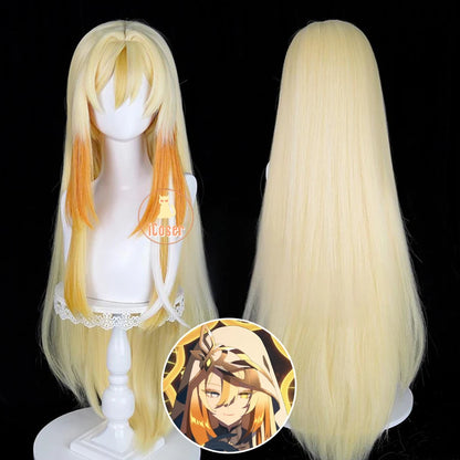 Genshin Impact Rhinedottir Naberius Cosplay Costume Dress Wig Uniform Headwear Four Shades Halloween Party for Women Girls Prop