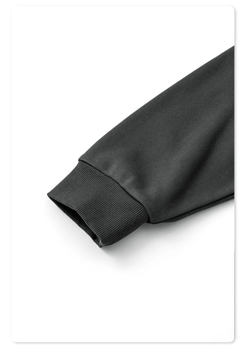 ZODF Fashion Autumn Men Solid 360gsm Sweatshirt Unisex Solid Loose Sport O Neck Pullovers Brand Clothes HY0938