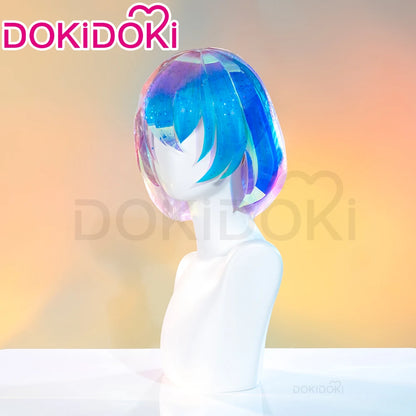 IN STOCK Diamond Wig Anime Land of the Lustrous DokiDoki Women 32cm Short Rainbow Gradient Heat Resistant Hair Free Wig Cap