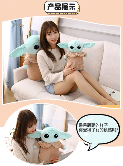 18cm Disney Yoda Baby Plush Toy Master Aliens Stuffed Anime Cartoon Baby Dolls Fill Toy Kawaii Gift Decorations Girls Kids Gift