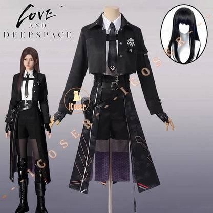 Love and Deepspace Heroines Cosplay Costume Wig New Combat Uniform Deepspace Hunter Abysswalker Halloween Party for Women Girls