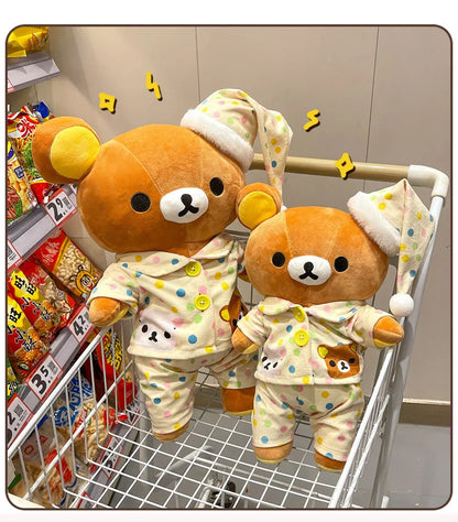 35/45/75cm Big Size Rilakkuma Kawaii Anime Plush Stuffed Doll Room Decorated Plushies Pajamas Bear Pillow Ornaments Holiday Gift
