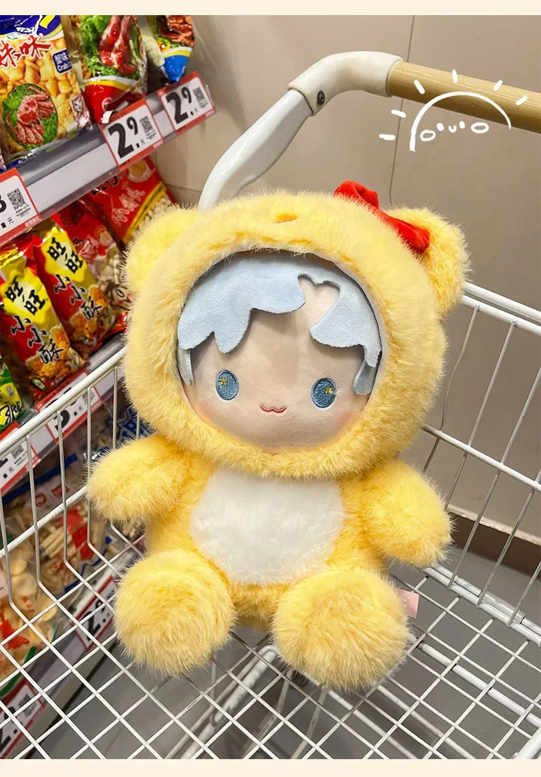 New 35/45/55CM Kawaii Movie Peripheral Yellow Little Bear Boy Stuffed Toy Soft Doll Pillow Decoration Children's Birthday Gif