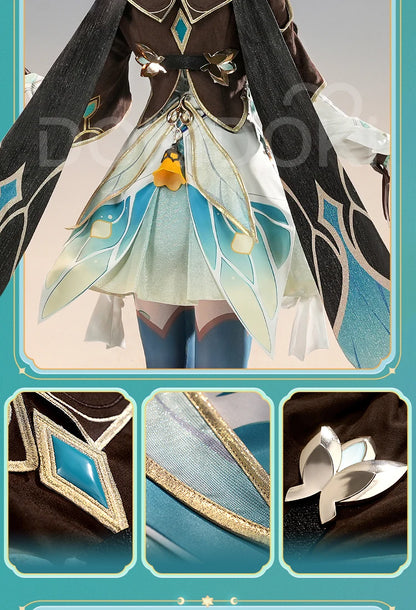 IN STOCK Firefly Cosplay Costume Game Honkai: Star Rail DokiDoki-SR HSR Female Cute Costume Outlet Firefly Cosplay Wig Halloween