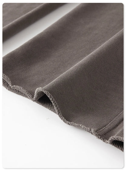 ZODF 2023 Spring Men 380gsm Washed Cotton Pants American Retro Unisex Loose Edge Oversized Straight Trousers Streetwears HY0537