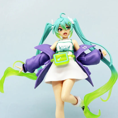 19cm Fashion Hatsune Miku Anime Figure Casual Clothing Miku Action Figures Fashion Girl Figurine PVC Collection Model Doll Toys