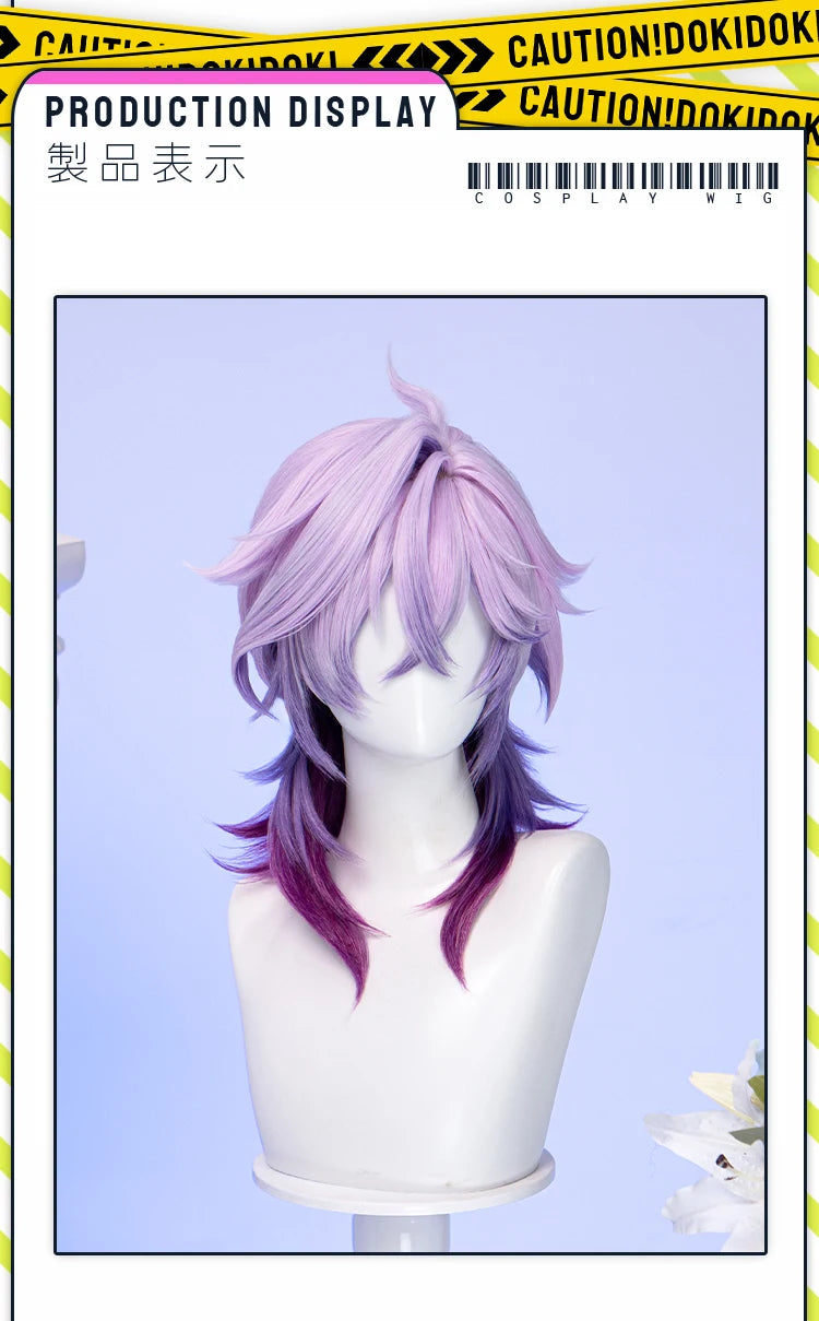 IN STOCK Varka Durin Rerir Wig Game Genshin Impact Song of the Welkin Moon DokiDoki Knights of Favonius Varka Wig Halloween Horn