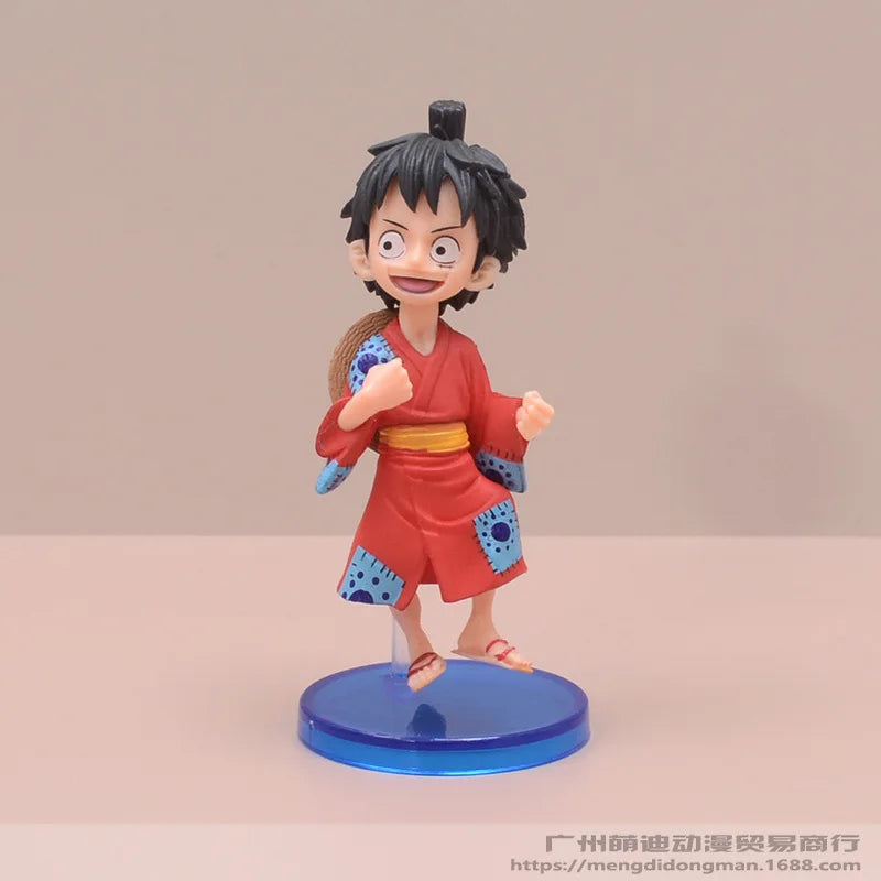 Hot 10Pcs/set One Piece Anime Figure Luffy Sanji Nami Zoro Chopper Frank Robin PVC Action Figure Model Children Dolls Gift Toys