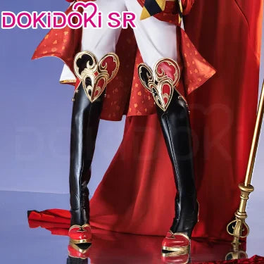Riddle Cosplay Costume Anime【S-3XL】DokiDoki-SR Men Red King Uniform Halloween Riddle Rosehearts Cosplay Crown Plus Size