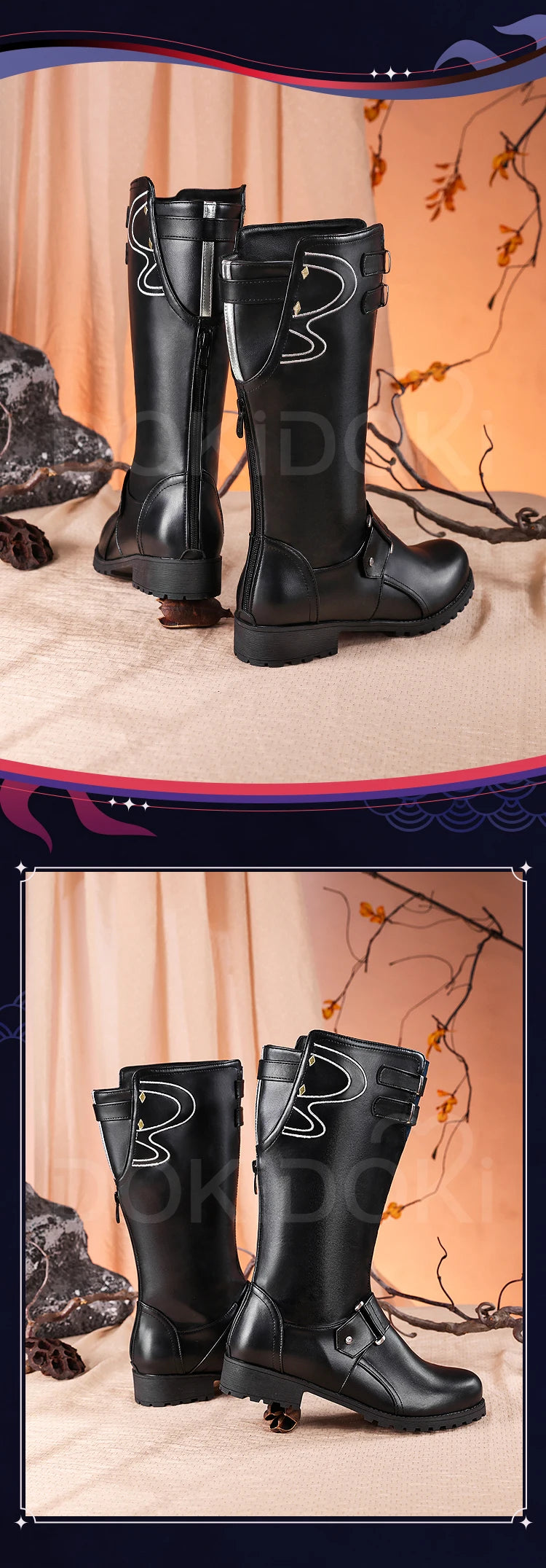 IN STOCK Anaxa Sunday Jiaoqiu Shoes Cosplay Game Honkai: Star Rail Cosplay DokiDoki-SR Men Black Boots Anaxa Cosplay Boots