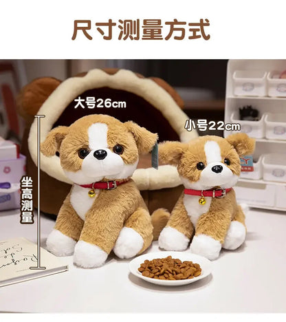 Cute Dog Plush Toy Soft Kawaii Puppy Doll Cartoon Animal Corgi Shiba Inu Pug Dog Stuffed Pillow Children Birthday Christmas Gift
