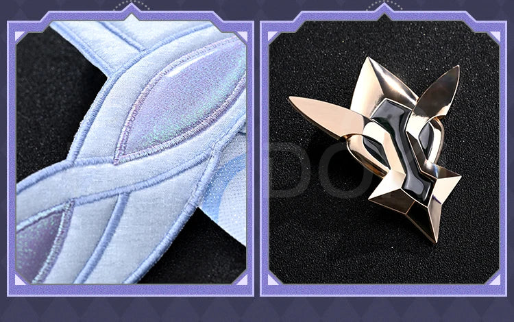 Skirk Cosplay Costume Game Genshin Impact【S-2XL】DokiDoki-SR Skirk Wig Women Halloween Costume Plus Size