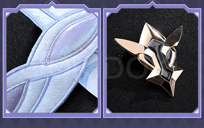 Skirk Cosplay Costume Game Genshin Impact【S-2XL】DokiDoki-SR Skirk Wig Women Halloween Costume Plus Size