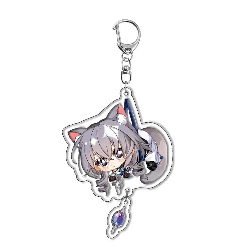 Honkai Star Rail Keychain Himeko March 7th Sampo Koski Blade Cosplay Dan Heng Silver Wolf Key Chain Astral Express Jing Yuan Boy
