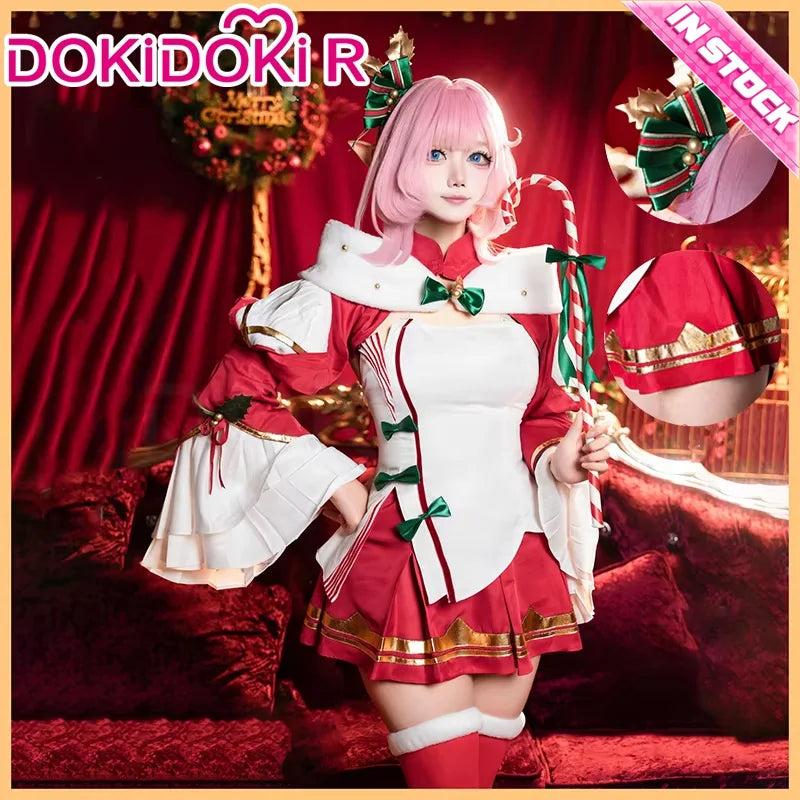 IN STOCK Elysia Cosplay Costume Game Honkai Impact 3rd【S-2XL】DokiDoki-R Women Cute Winter Christmas Dress Elysia Plus Size