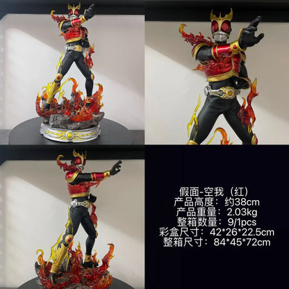 38cm Masked Rider Kuuga Rising Dragon Form Anime Figure Kamen Rider Figurine Collection Statue Model Ornament Room Desk Toy Gift