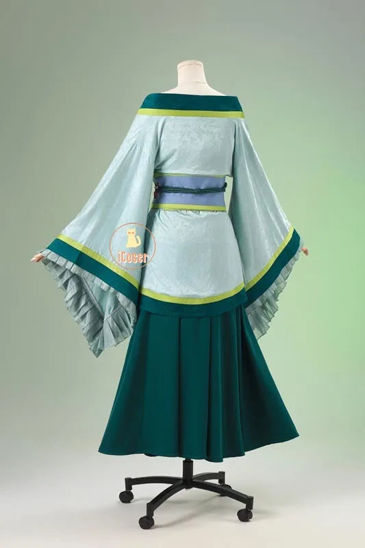 Anime The Apothecary Diaries Maomao Cosplay Costume La Clan Princess Green Dress Earrings Halloween Party for Women Girls iCoser